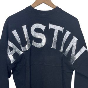 SPIRIT JERSEY | NWT Black Austin Texas Long Sleeve Sweater | Size XS